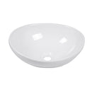 Oval Vessel Bathroom Sink - White