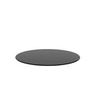24" Round Tempered Glass Table Top Glass 1 / 4" Thick Round Polished Edge - Black
