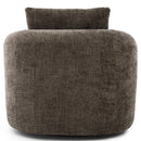 Modern Swivel Barrel Chair With Dual-Layer Cushion