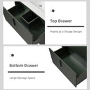 Bathroom Vanity With Ceramic Sink, Fluted Design