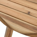 Round Dining Table, Solid Wood - Natural Wood / Brown