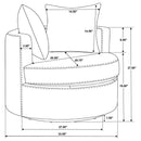 Debbie - Upholstered Swivel Accent Chair