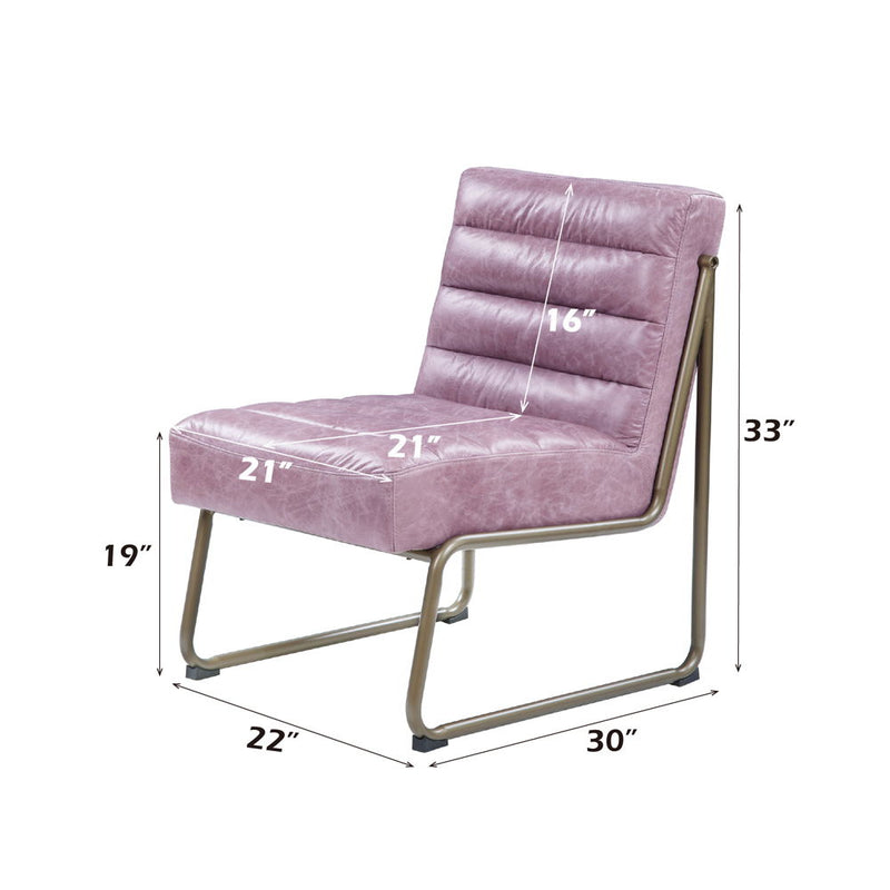 Loria - Accent Chair - Wisteria - Top Grain Leather - Atlantic Fine Furniture Inc