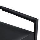 Classic Leather And Metal Frame Sofa, Ergonomically Designed, A Perfect Blend Of Modern And Industrial Styles