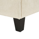 Chaise Bed Lounge Sofa Chair With Adjustable Backrest And LED Light Strip - Beige