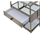 Enca - Nesting Table Set - Clear Glass & Antique Brass