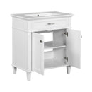 Bathroom Vanity With Ceramic Basin, Soft Close Door And Adjustable Shelves