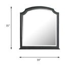 House - Beatrice Mirror - Charcoal Finish - Atlantic Fine Furniture Inc