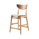 Retro Modern Counter Height Chair Set With Cushioned Seats