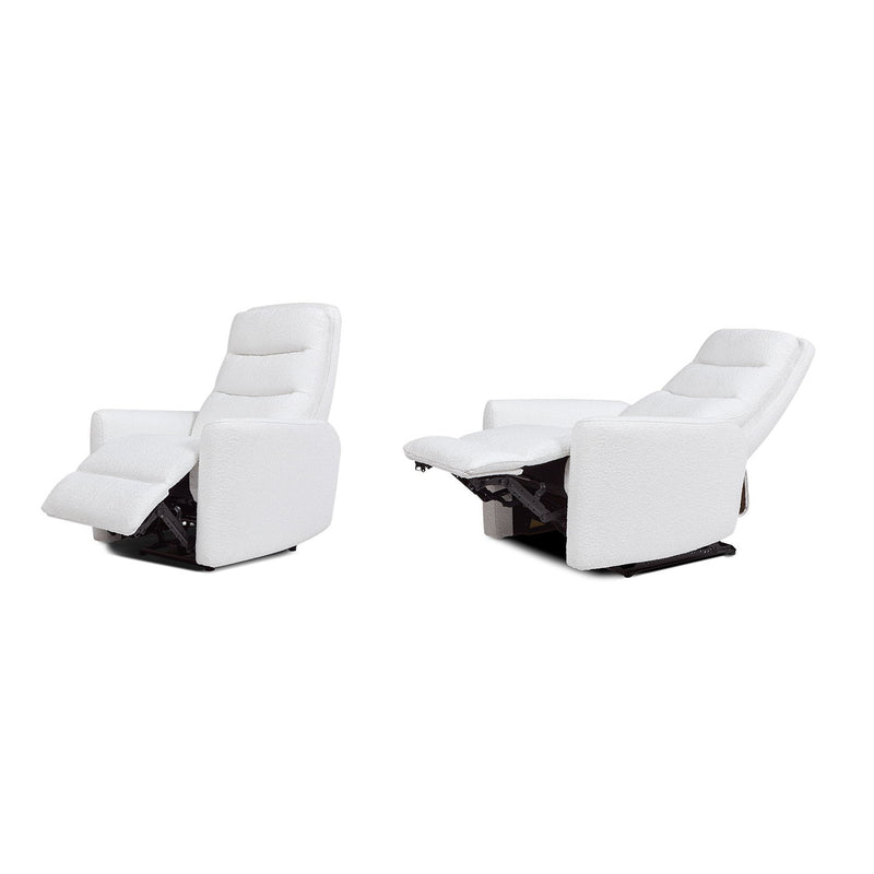 Bloomy - High Back Power Recliner Motion Chair - Chiffon White