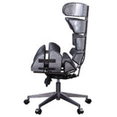 Megan - Office Chair - Vintage Black Top Grain Leather & Aluminum