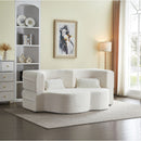Floor Convertible Sleeper Sofa Bed With 2 Pillows