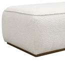 Grainy Footstool For Home - Beige
