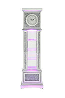 Noralie - 63" Standing Grandfather Clock With LED - Mirrored & Faux Diamonds