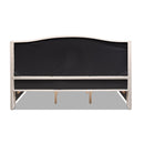 Fontana - Handcrafted Wingback Upholstered Platform Bed Frame
