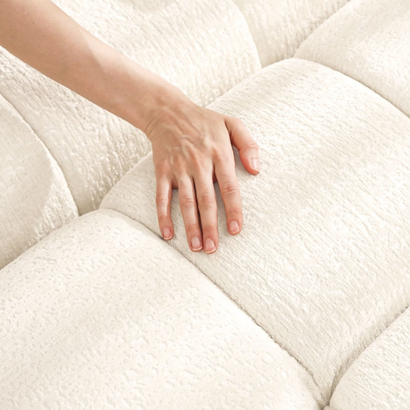 Modern Sofa & Pillows, Textured Cover, High Rebound Cushions