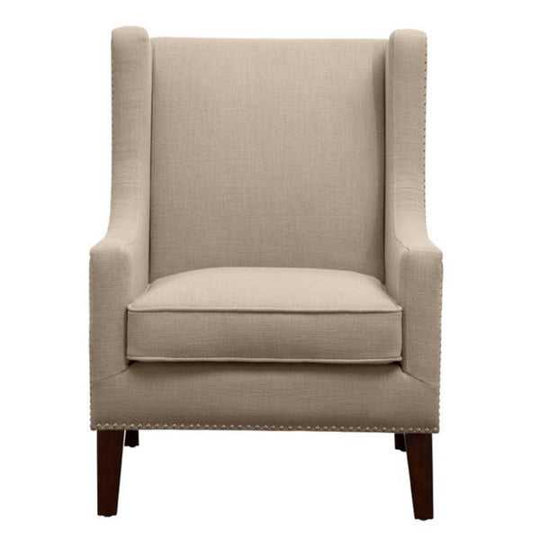 Barton - Wing Chair With Nail Head Accents