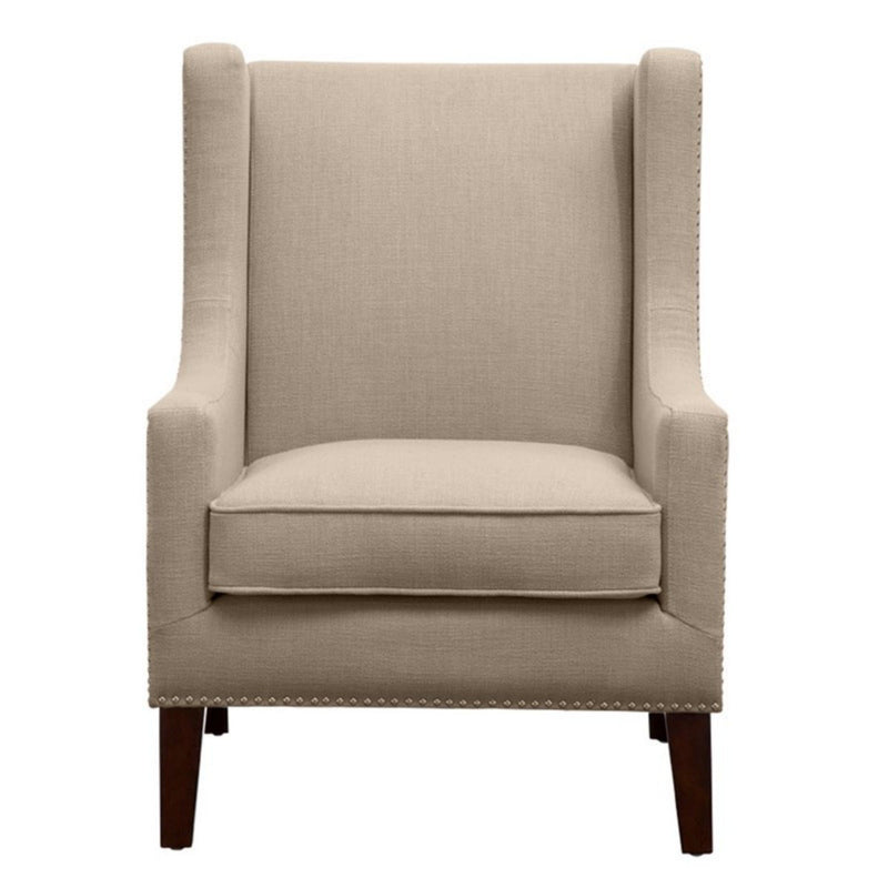 Barton - Wing Chair With Nail Head Accents