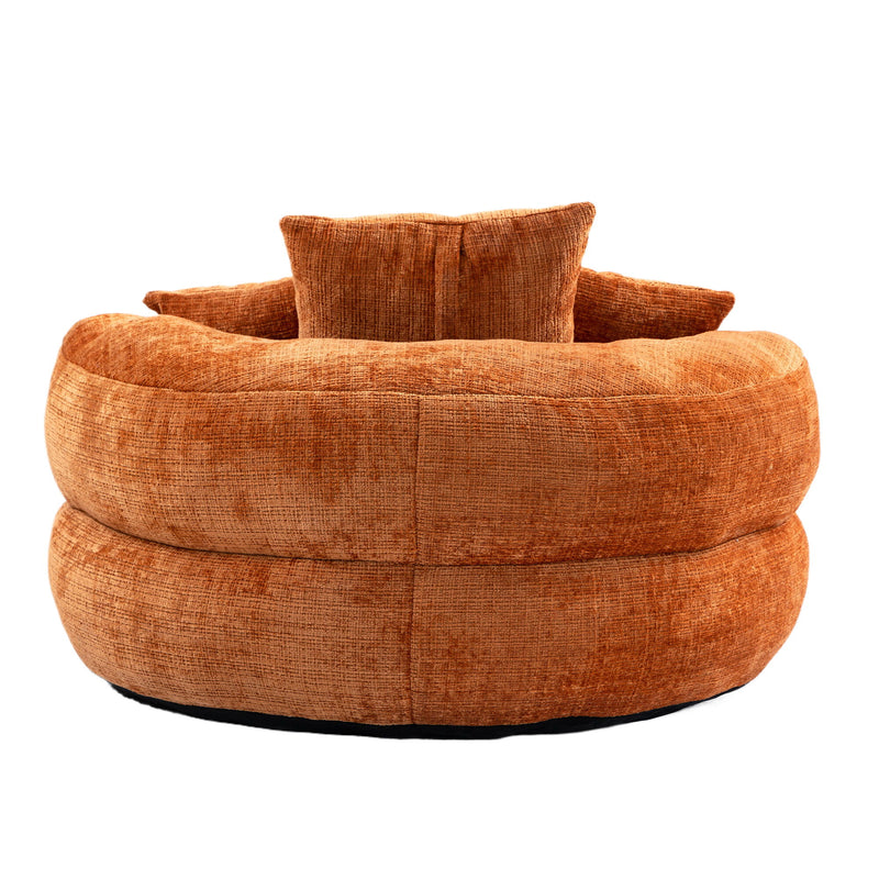 Lazy Sofa High Back Bean Bag Chair Couch With 3 Pillows