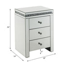 Noralie - Accent Table - Mirroed & Faux Diamonds - Atlantic Fine Furniture Inc