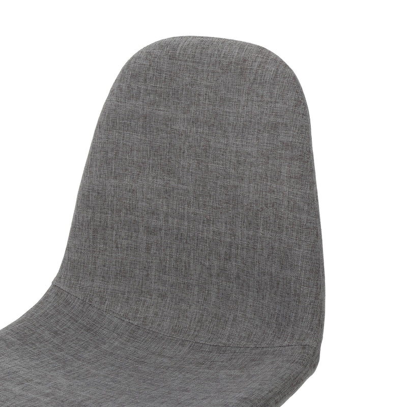 Modern Minimalist Fabric Dining Chair With Iron Legs