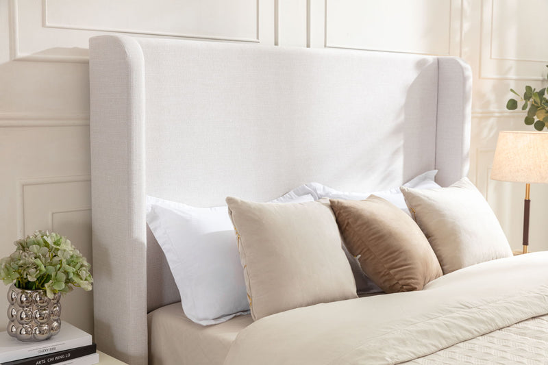 Harper - Tall Headboard Upholstered Bed / High Headboard / Elegant Simplicity / No Box Spring Needed