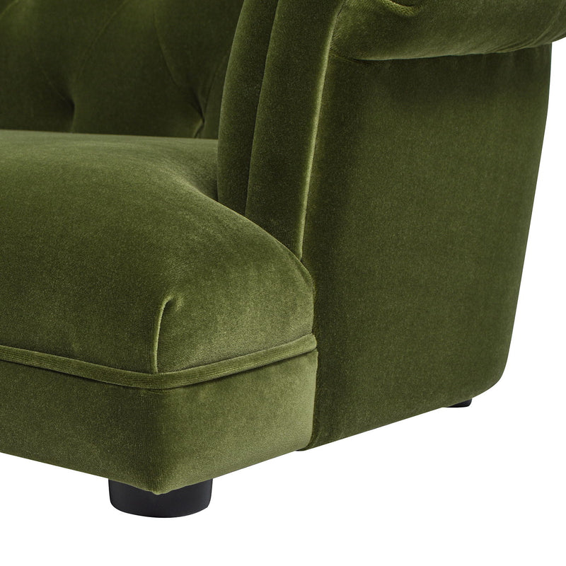 Kiki - Chesterfield Dog Sofa Bed, Medium - Olive Green