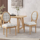 French Country Inspired Dining Chair With Iconic Round Backrest