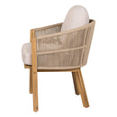 Grotta - Outdoor Dining Arm Chair (Set of 2) - Teak / Beige
