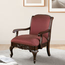 Santiago - Magenta Arm Chair In Jacquard Fabric - Red
