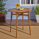 Outdoor Acacia Wood Bar Table With Slat Top