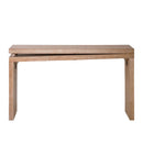 Slim Console Table, Narrow Entryway Table With Bead Detail - Light Natural / Natural