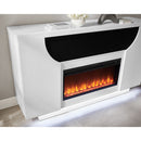 Aurora - Fireplace TV Lift With Adjustable Temperature And LED Colors - White