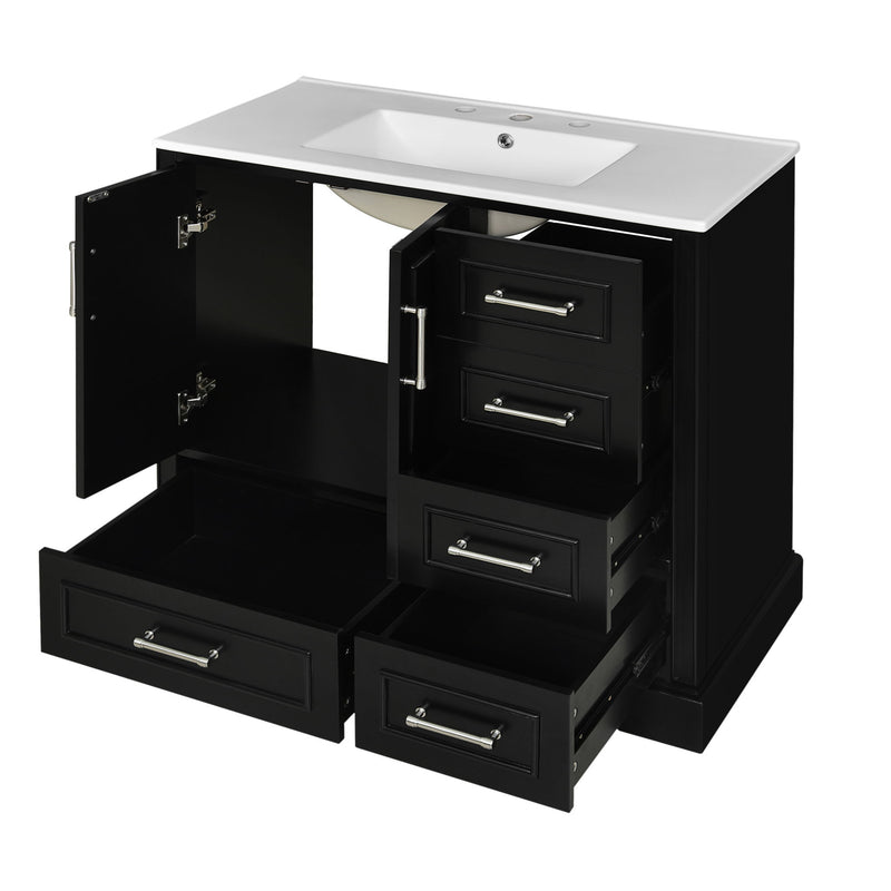 Traditional Bathroom Vanity With Soft Close Doors And Drawers