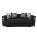 Soledad - Sofa With Upholstery And Hued Accents - Black