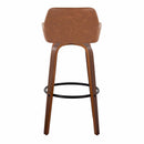 Daniella - Contemporary Fixed Height, Barstool & Swivel And Round Footrest (Set of 2)