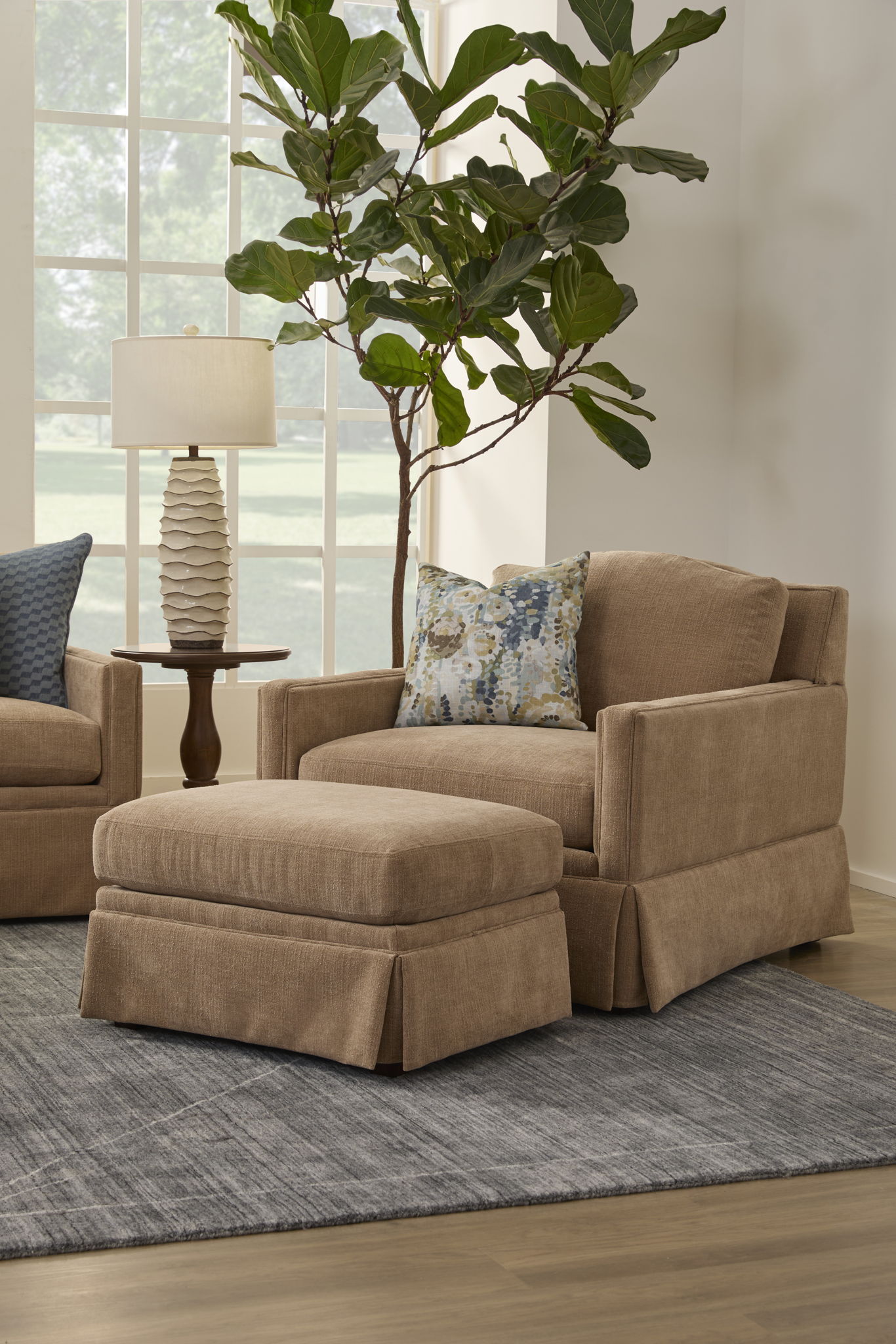 Lottie - Ottoman With Skirt Trim