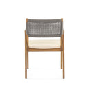 Outdoor Rustic Patio Acacia Bistro Set With Cushions