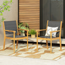 Cordoba - Dining Chair Set With Acacia Wood Frame And Textilen Upholstery (Set of 2) - Teak