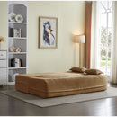 Floor Convertible Sleeper Sofa Bed With 2 Pillows