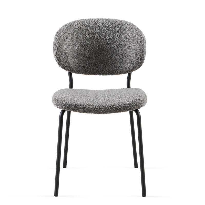 Boucle Dining Chairs, Dining Chairs With Metal Legs For Dining Room, Kitchen, Living Room