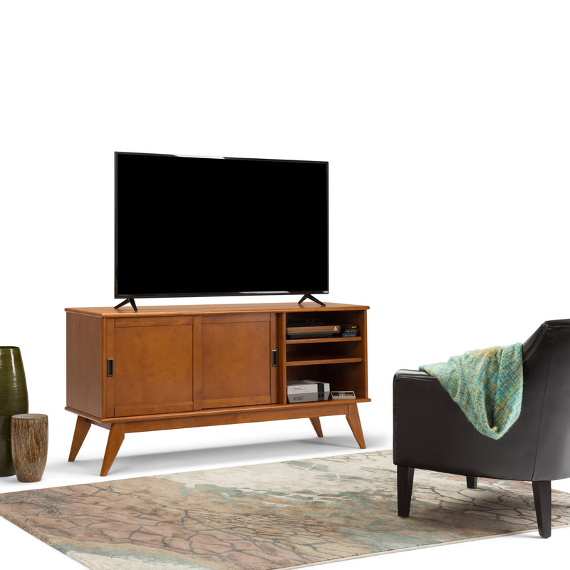 Draper - Handcrafted Mid Century Low TV Media Stand