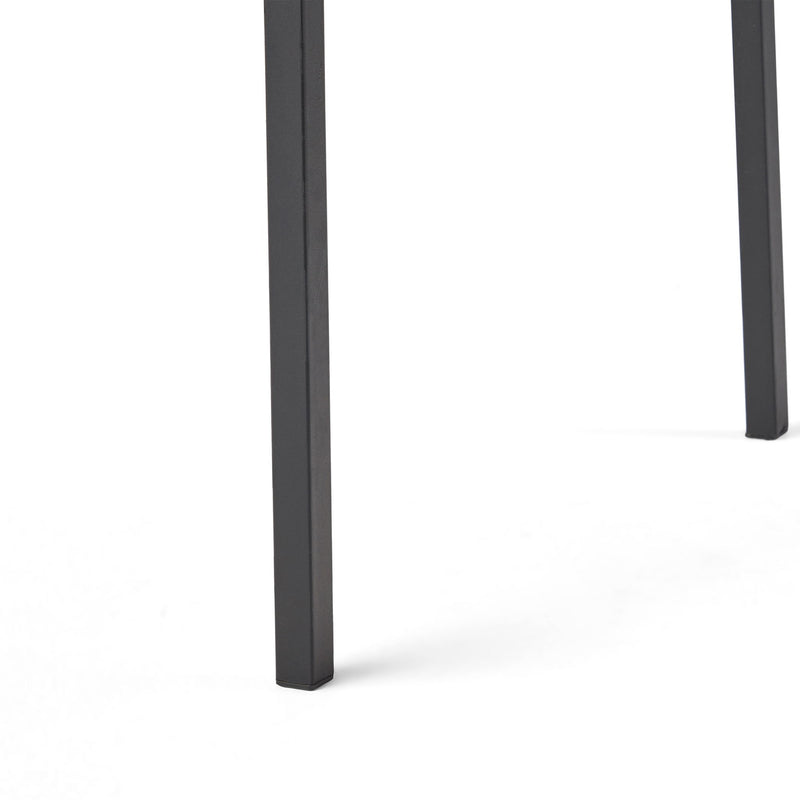 Vermilion - Outdoor Dining Chair With Vertical Slat And Wooden Arm