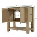 Modern Bathroom Vanity With Rectangle Ceramic Sink, Soft Closing Doors