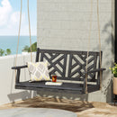 Alejandro - Acacia Wood Porch Swing With Slat Panel Seating