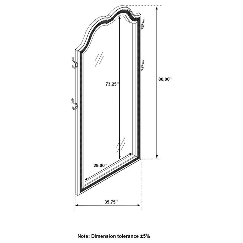 Evangeline - Full Length LED Light Floor Mirror - Silver Oak