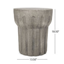 Outdoor Round Side Table - Gray
