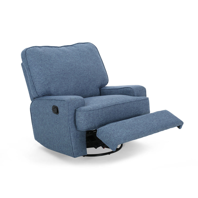 Wide - Manual Standard Recliner - Navy Blue