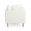 Modern Upholstered Accent Chair With Soft Cushions, Sleek Armrest Design