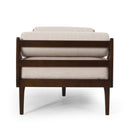 Chic Contemporary Chaise Lounge With Button Tufting And Bentwood Structure